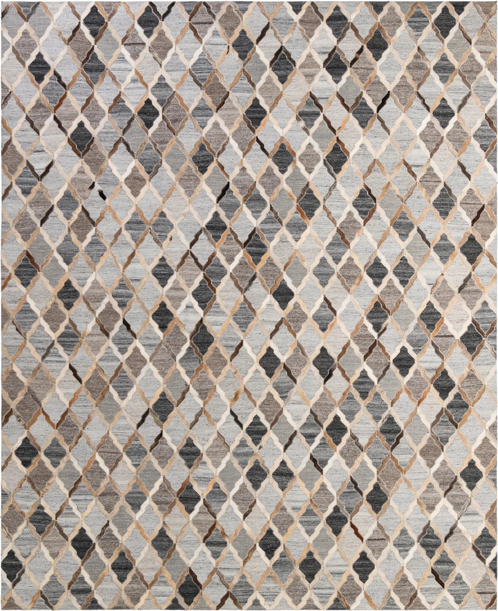  8' x 9' 10 Cowhide - Patchwork Rug