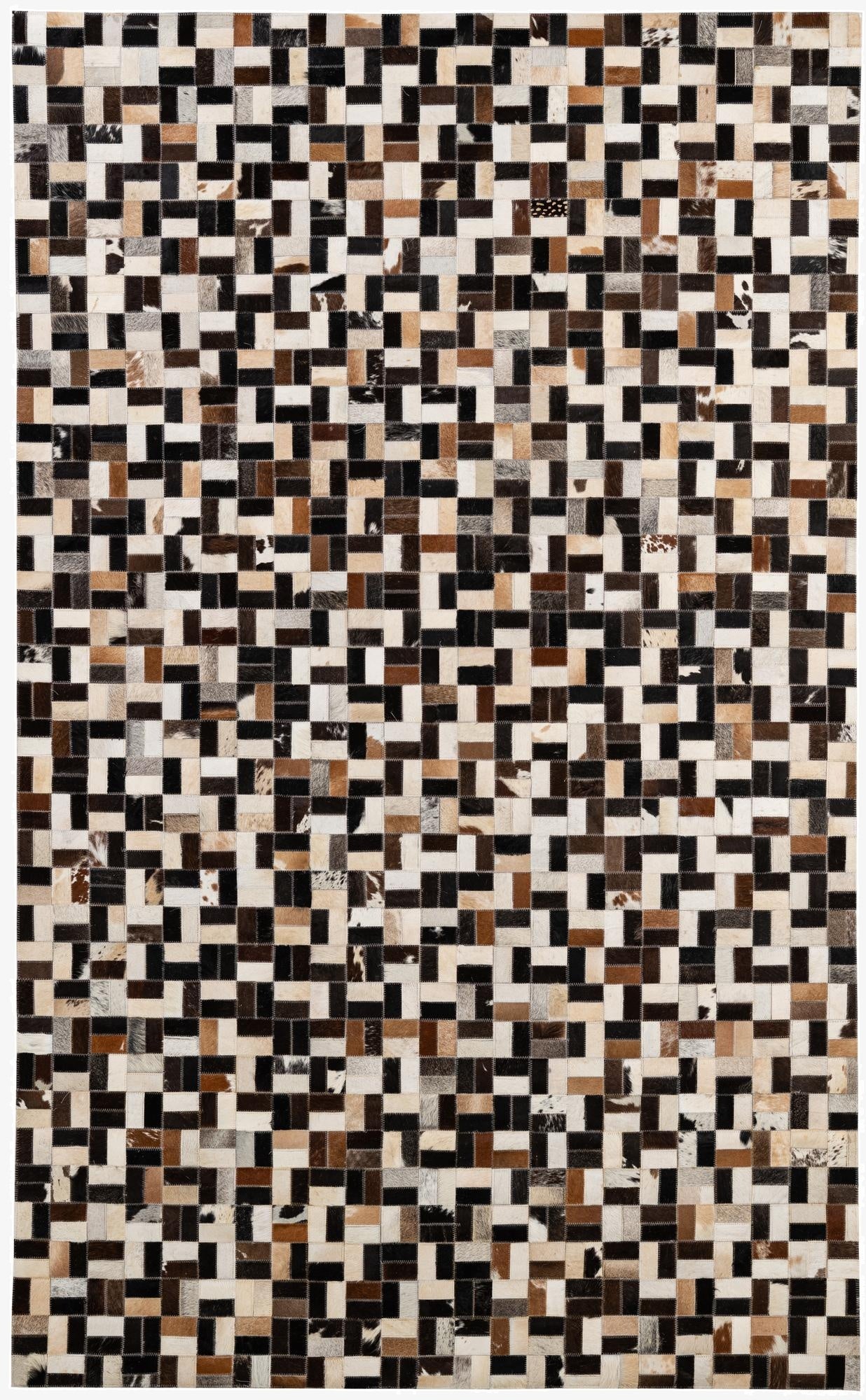  5' x 8' Cowhide - Patchwork Rug