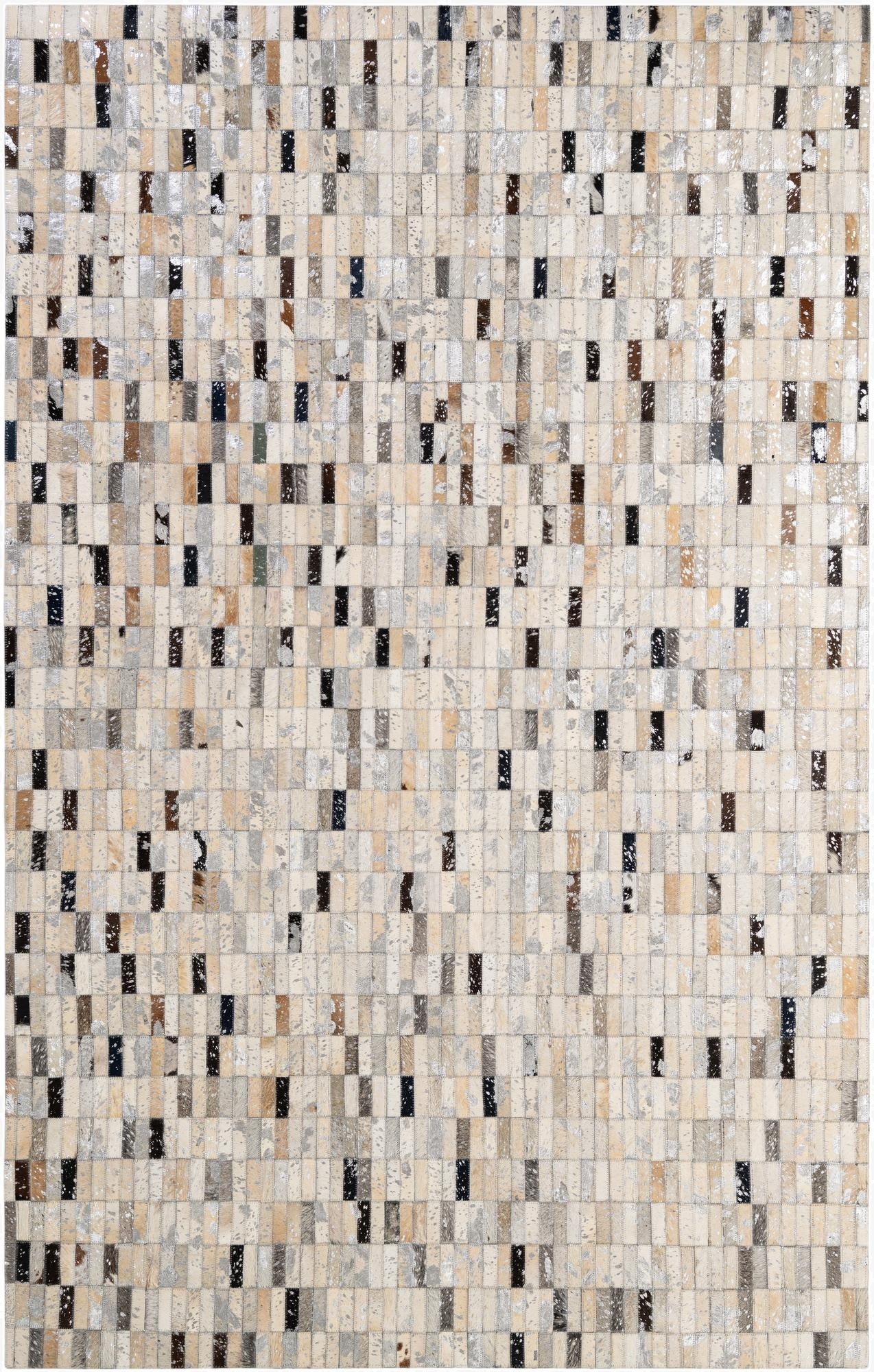  5' 1 x 8' 1 Cowhide - Patchwork Rug