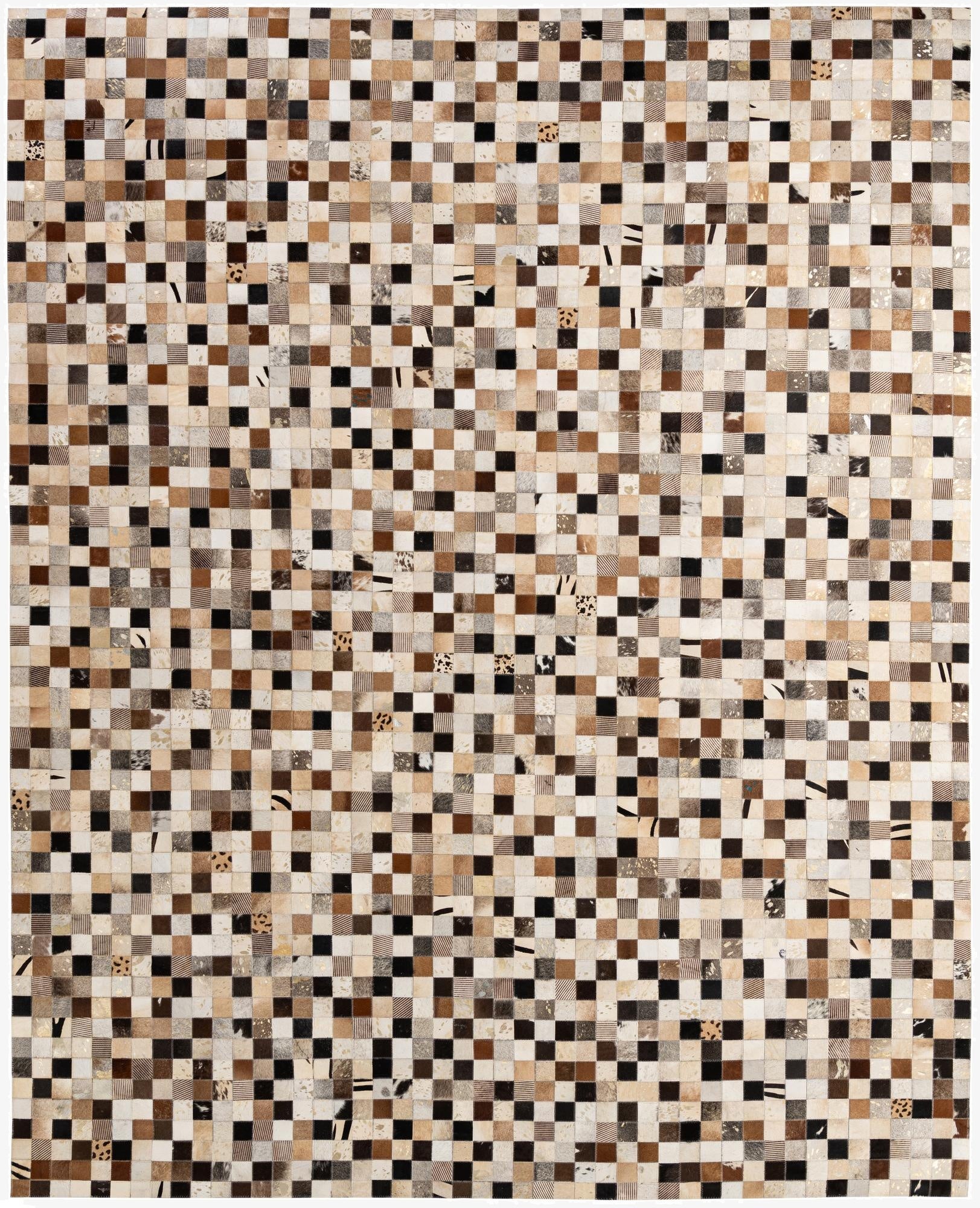  8' x 9' 10 Cowhide - Patchwork Rug
