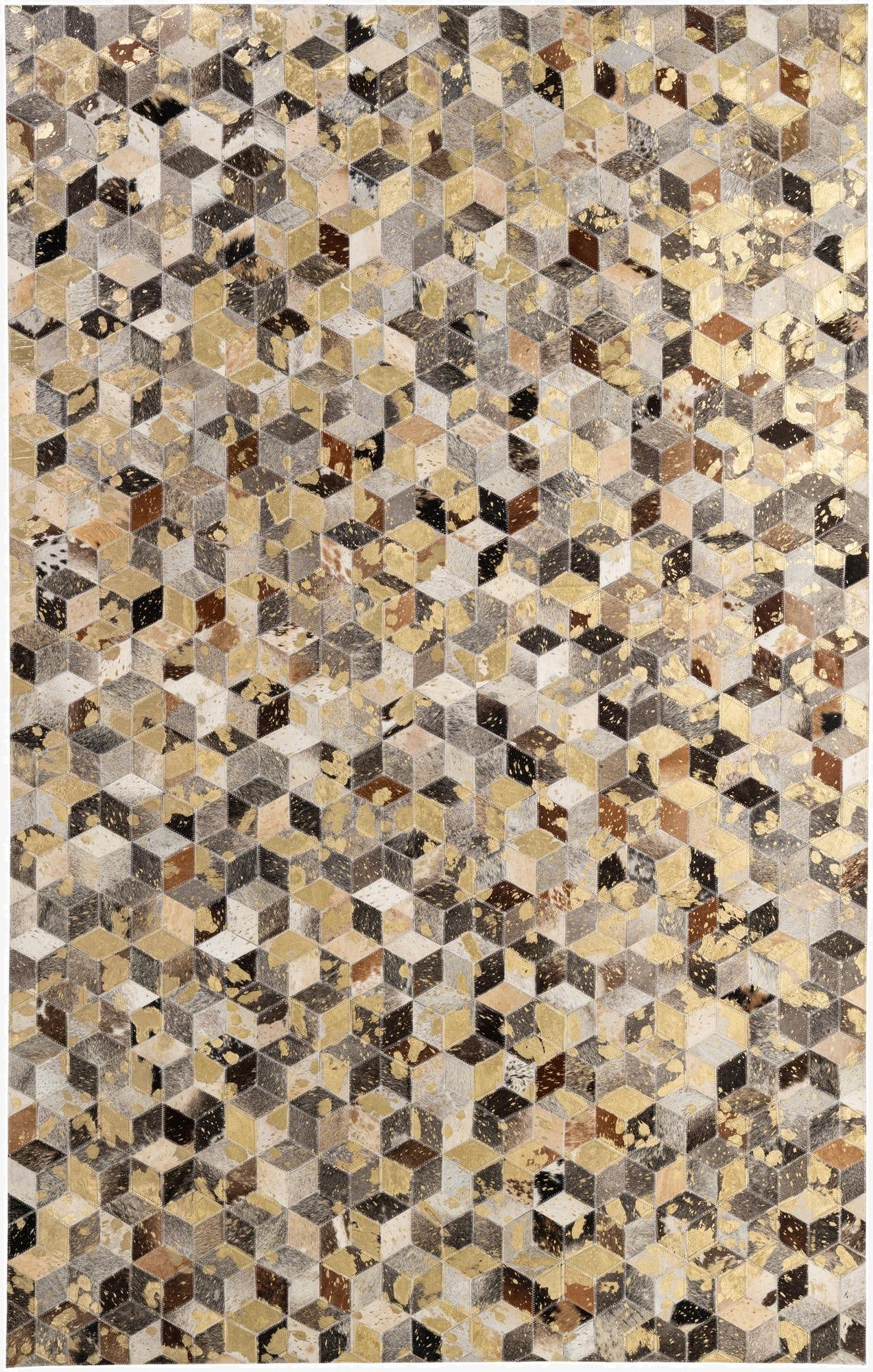  5' 1 x 8' 1 Cowhide - Patchwork Rug