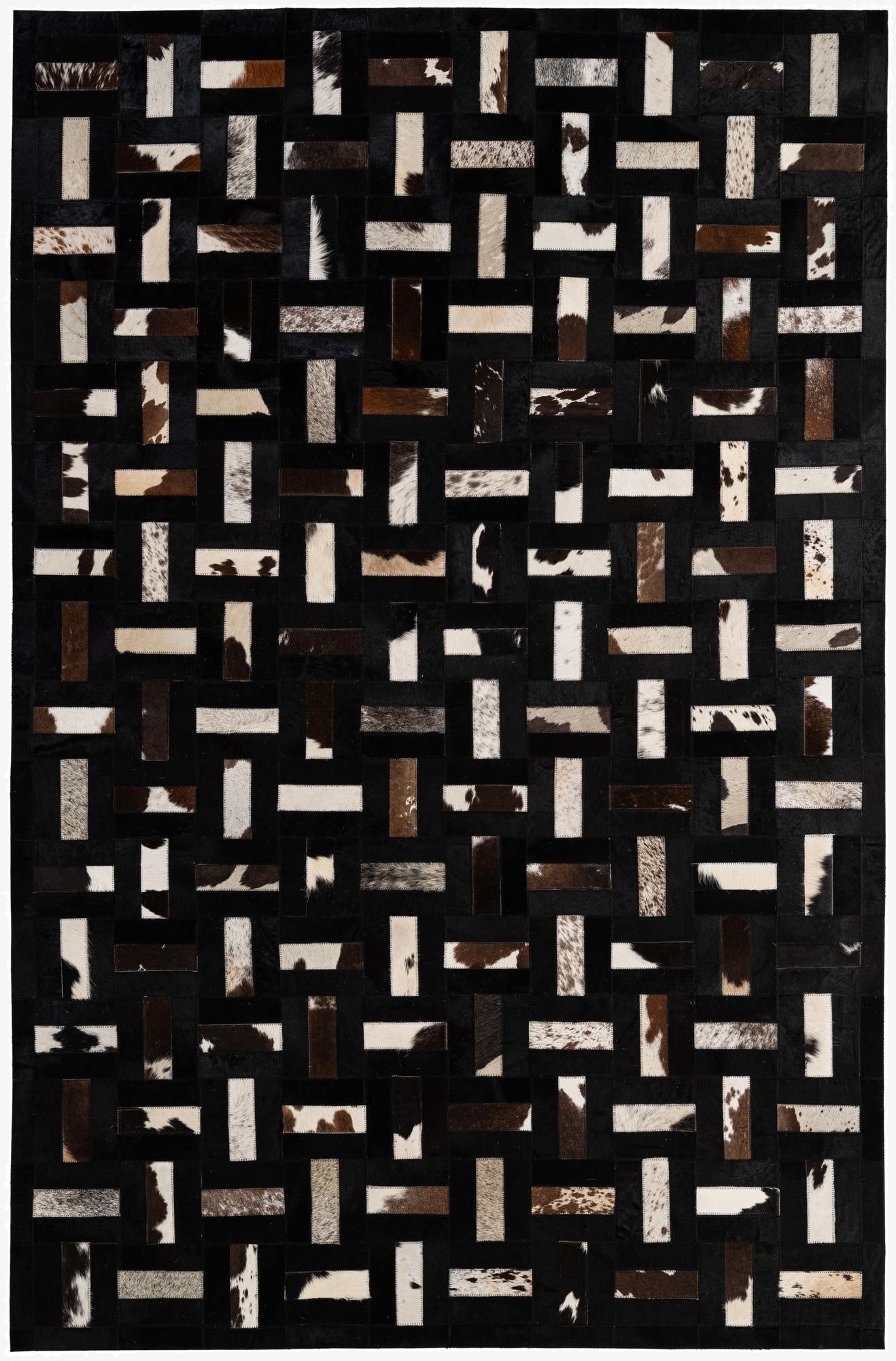  5' 2 x 8' 1 Cowhide - Patchwork Rug