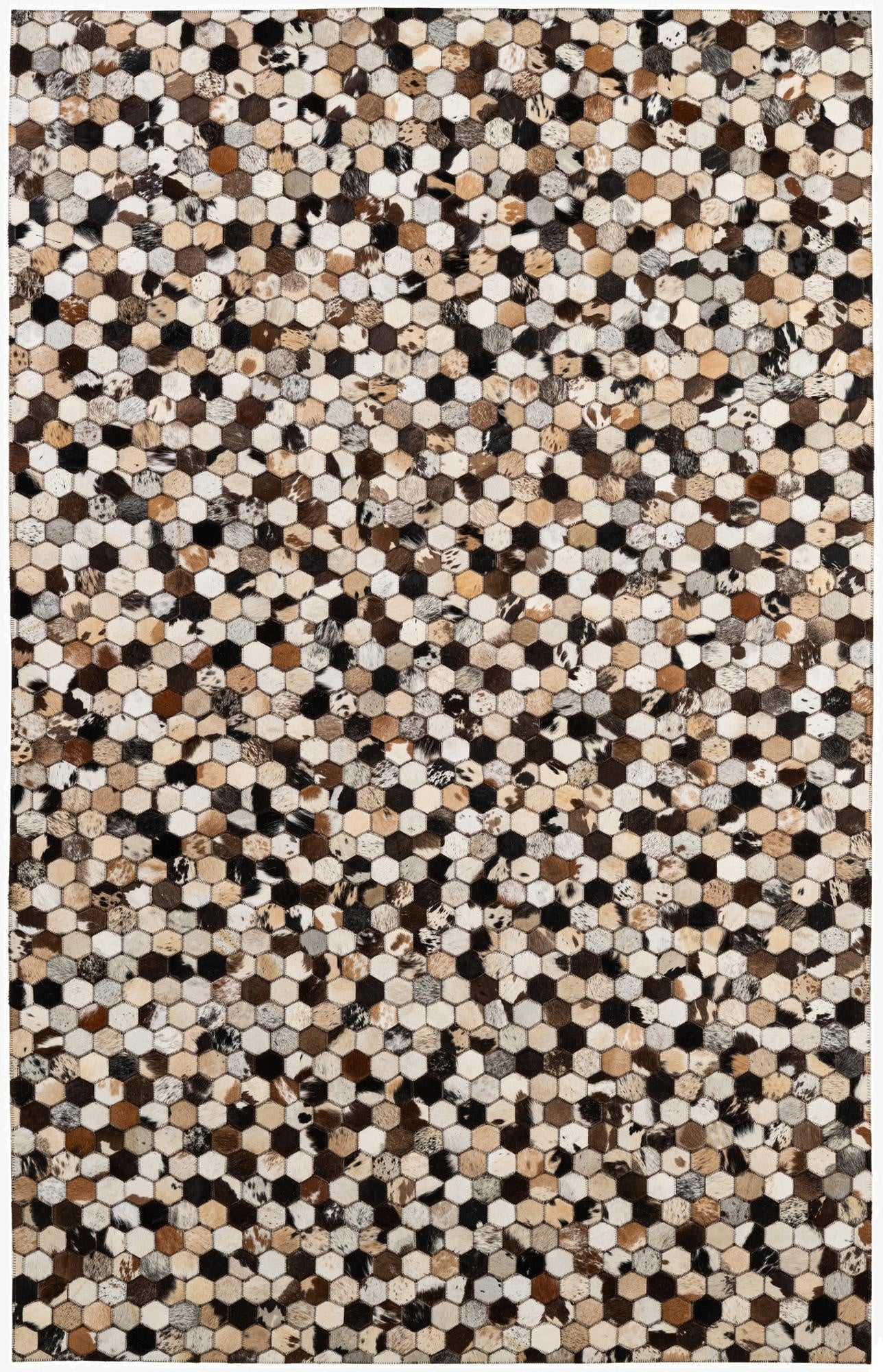  5' x 7' 10 Cowhide - Patchwork Rug