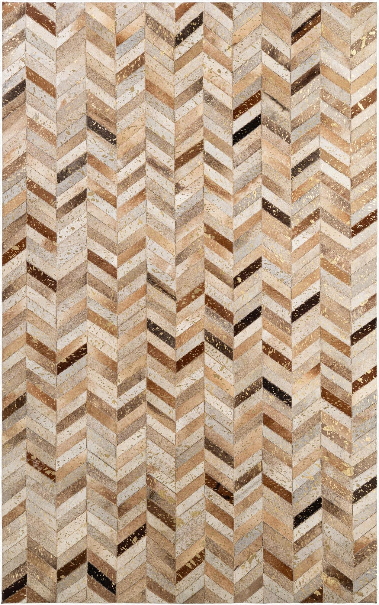  5' 2 x 8' 1 Cowhide - Patchwork Rug