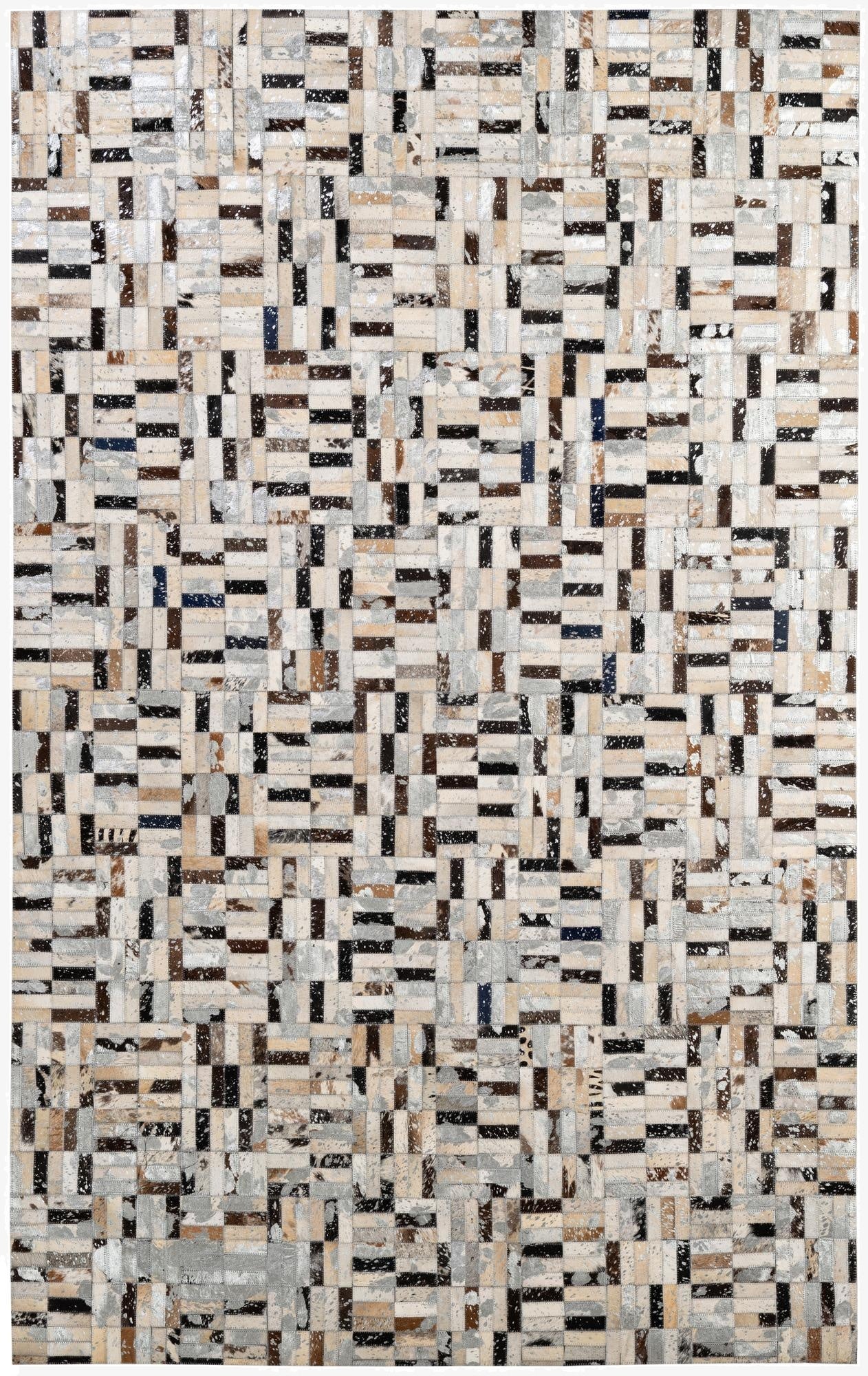  5' x 7' 10 Cowhide - Patchwork Rug