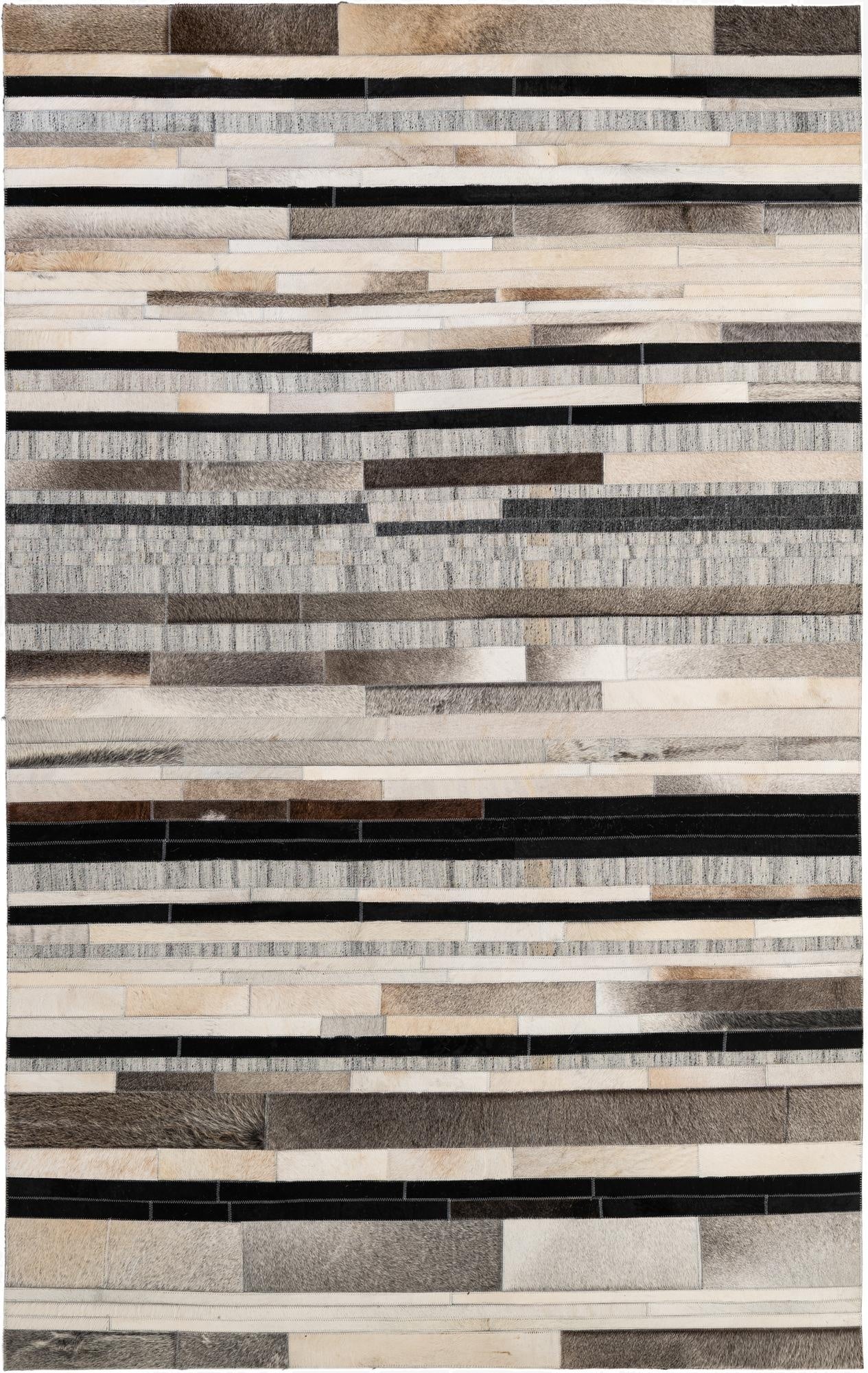  5' 1 x 8' 1 Cowhide - Patchwork Rug