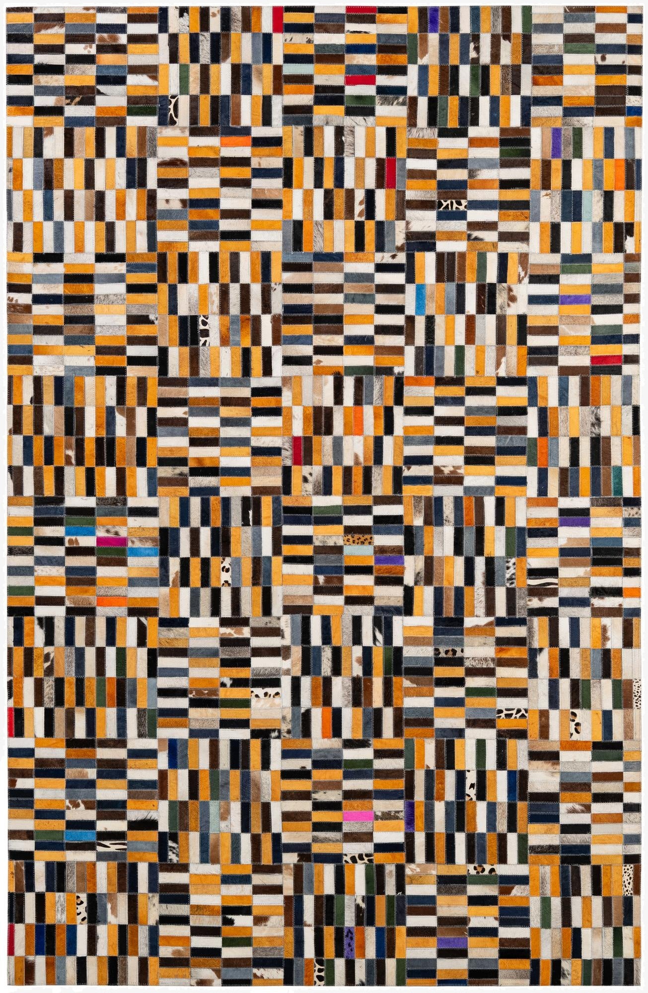  5' 2 x 7' 10 Cowhide - Patchwork Rug