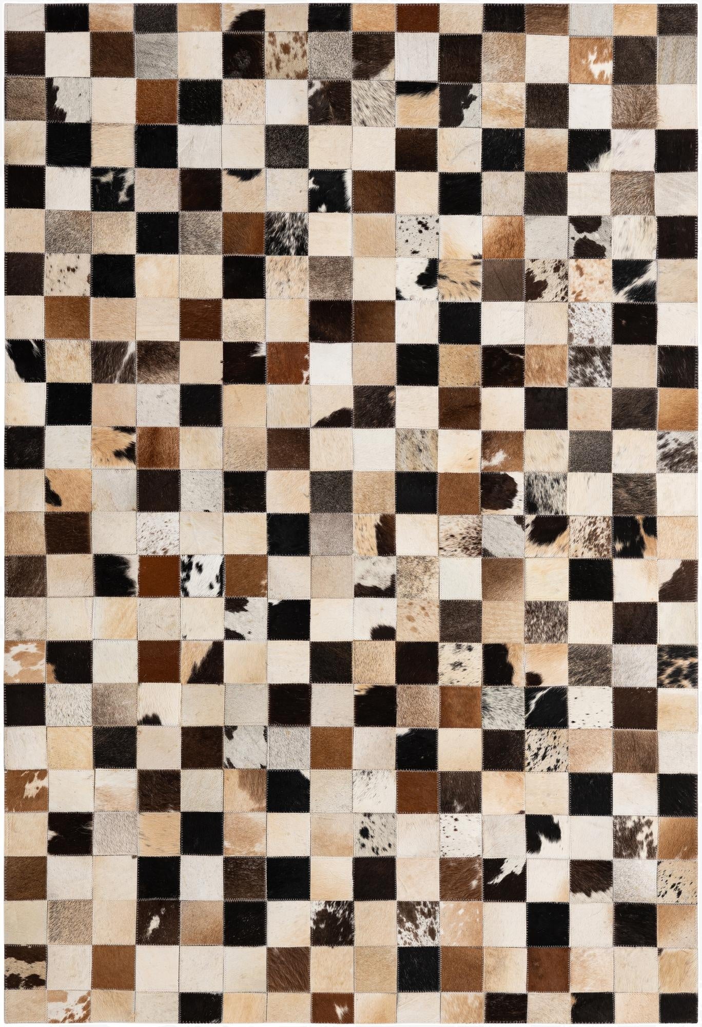  4' 1 x 6' Cowhide - Patchwork Rug