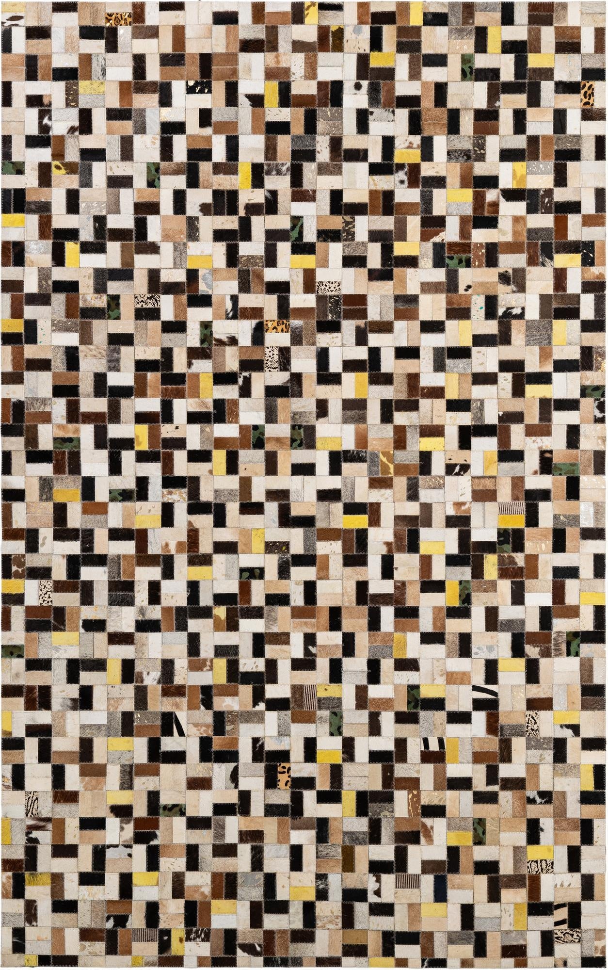  5' 1 x 8' Cowhide - Patchwork Rug