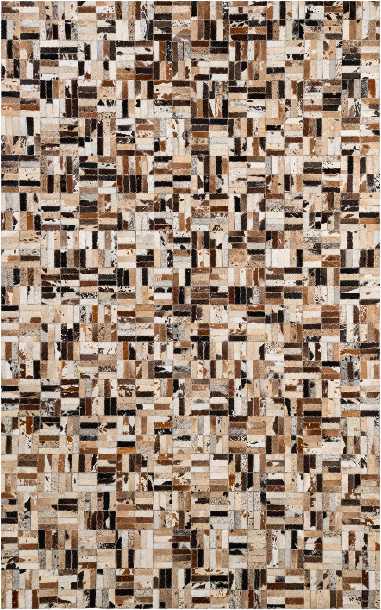 5' x 8' Cowhide - Patchwork Rug