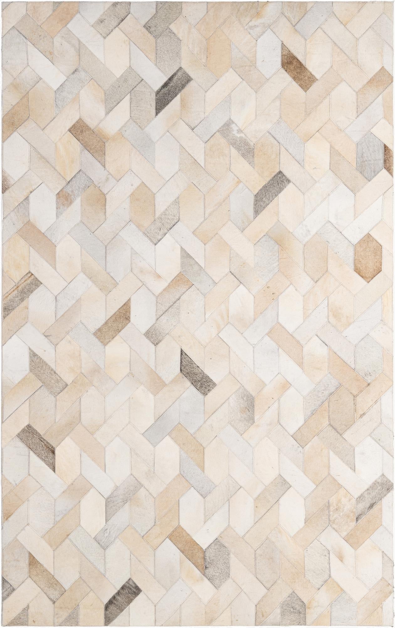  5' 1 x 7' 11 Cowhide - Patchwork Rug