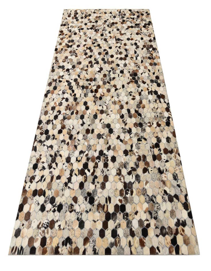 Detail image of  5' 1 x 8' Cowhide Leather Rug