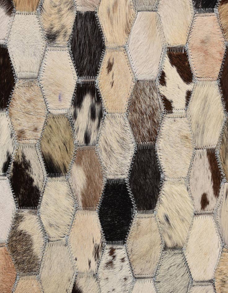 Detail image of  5' 1 x 8' Cowhide Leather Rug