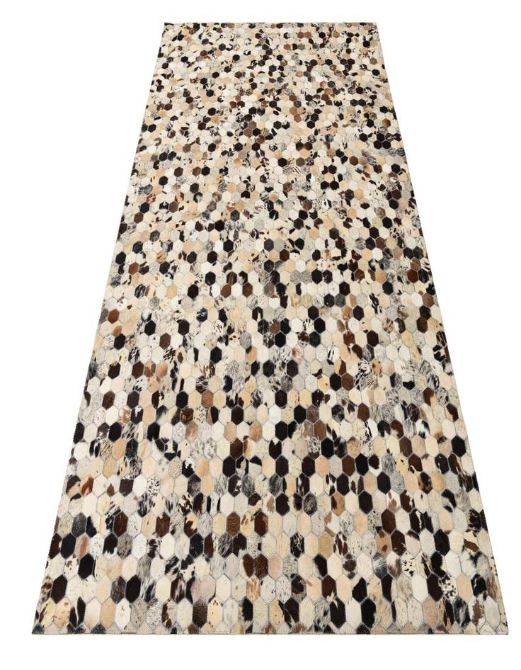 Detail image of  5' 2 x 8' Cowhide Leather Rug