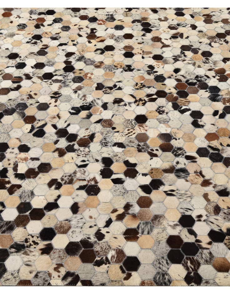 Detail image of  5' 2 x 8' Cowhide Leather Rug