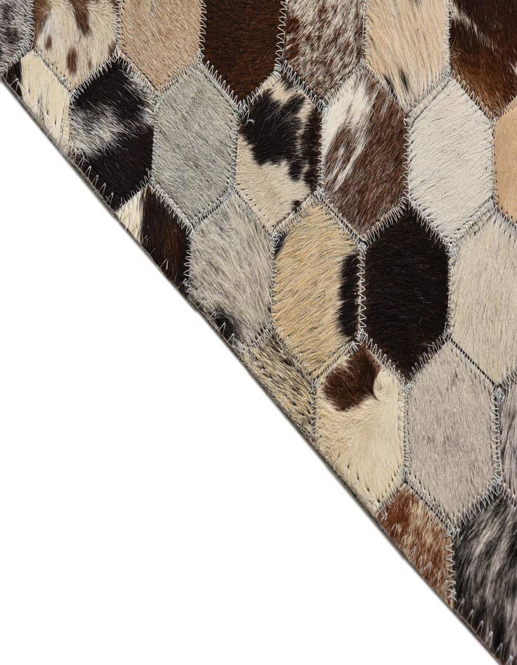 Detail image of  5' 2 x 8' Cowhide Leather Rug