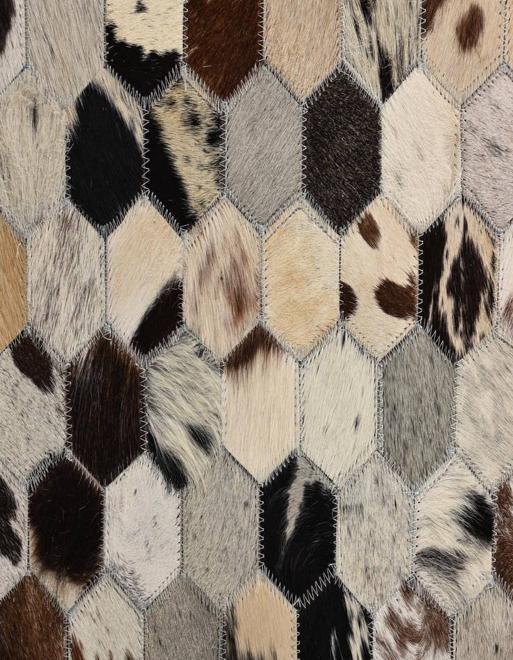Detail image of  5' 2 x 8' Cowhide Leather Rug