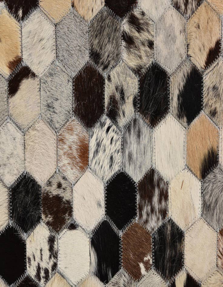 Detail image of  5' 2 x 8' Cowhide Leather Rug