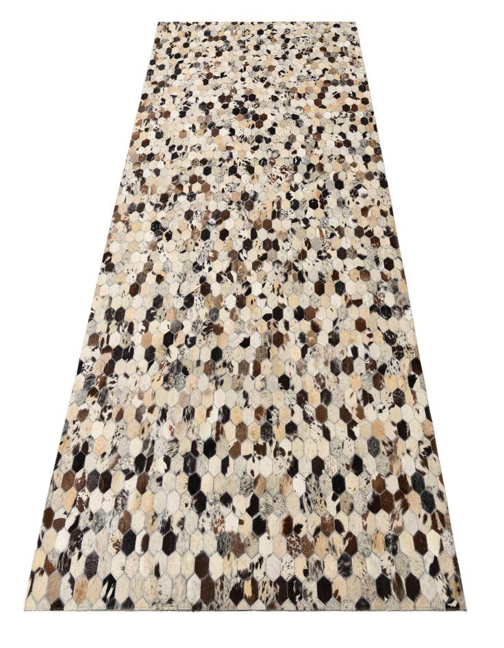 Detail image of  5' 1 x 7' 10 Cowhide Leather Rug