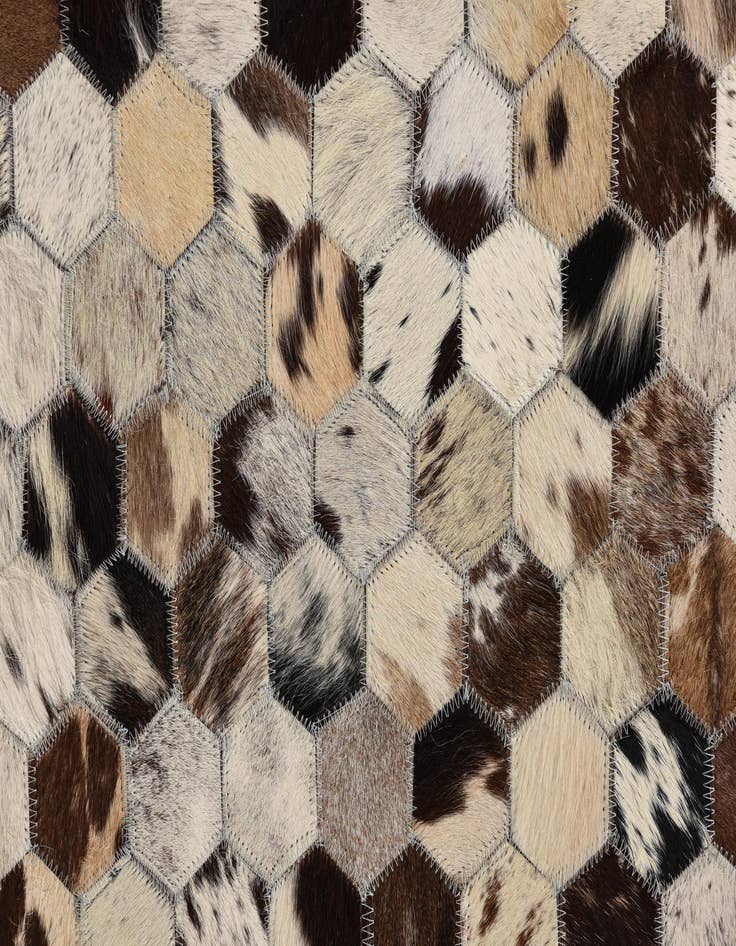Detail image of  5' 1 x 7' 10 Cowhide Leather Rug