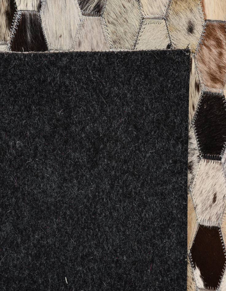 Detail image of  5' 1 x 7' 10 Cowhide Leather Rug