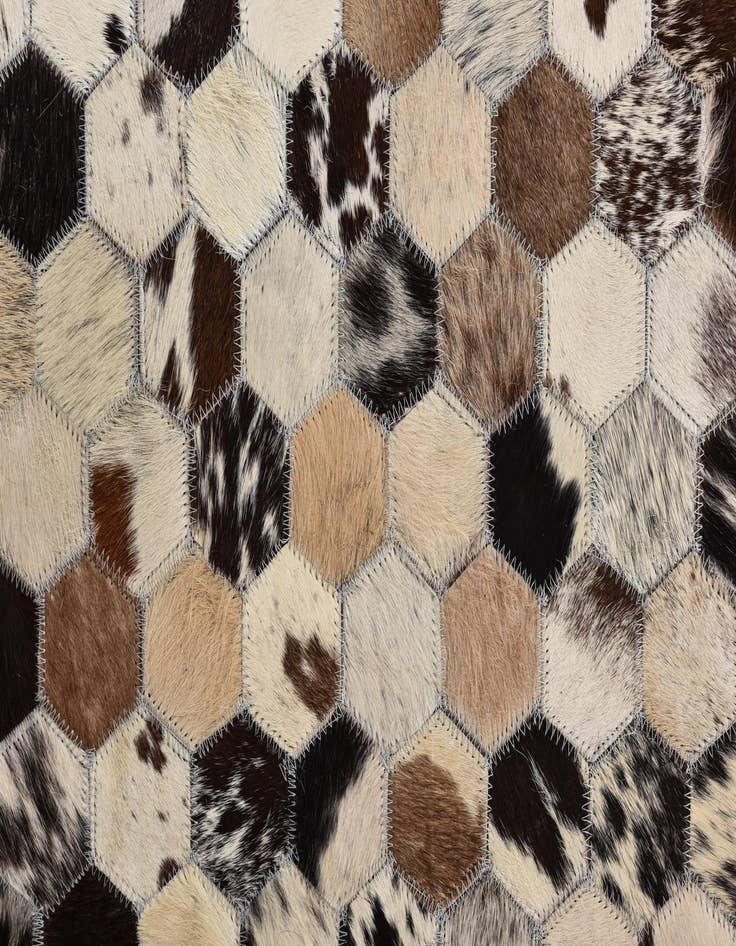 Detail image of  5' x 8' Cowhide Leather Rug