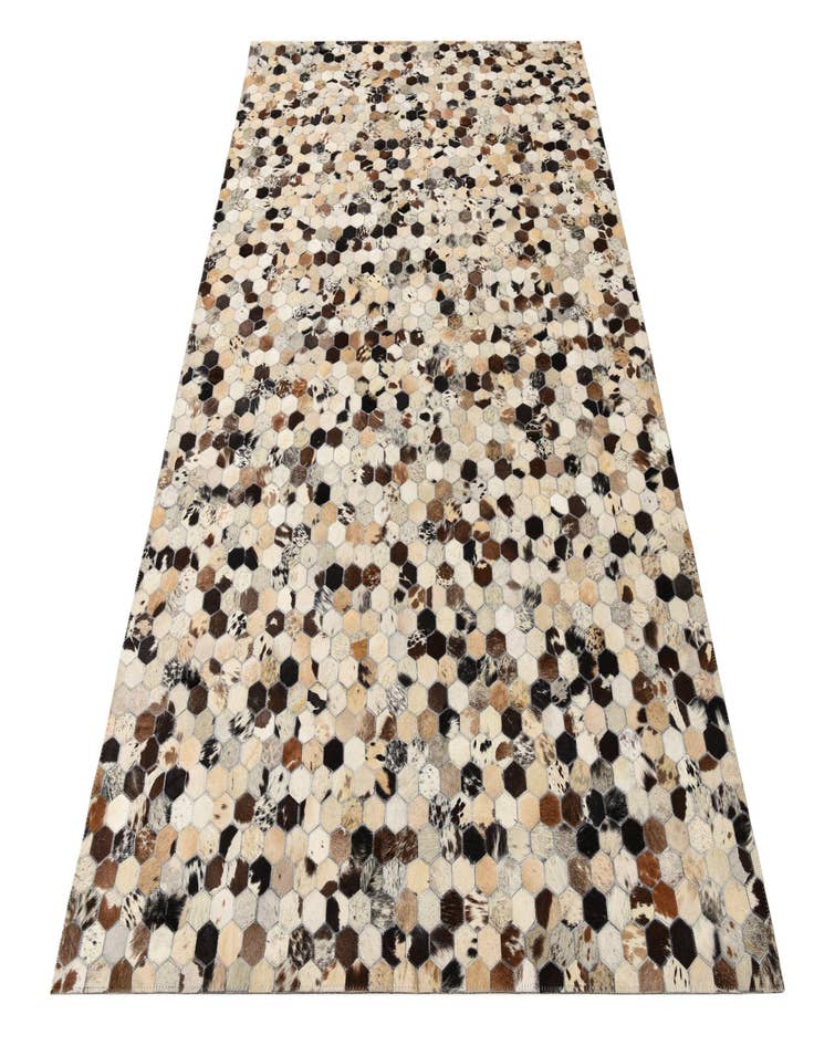 Detail image of  5' x 7' 10 Cowhide Leather Rug