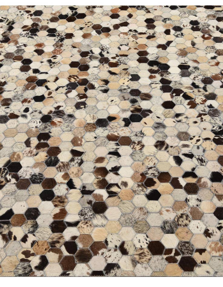 Detail image of  5' x 7' 10 Cowhide Leather Rug