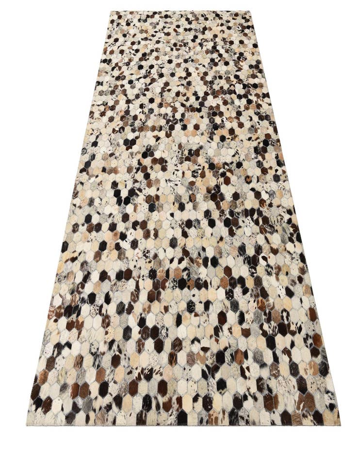 Detail image of  5' 1 x 8' Cowhide Leather Rug