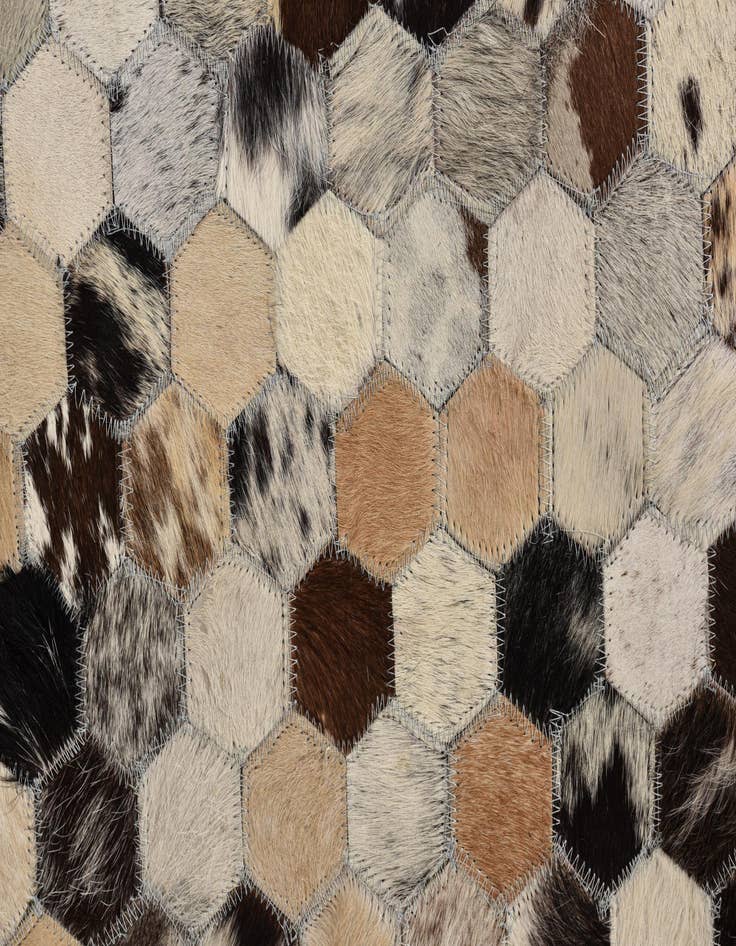 Detail image of  5' 1 x 8' Cowhide Leather Rug