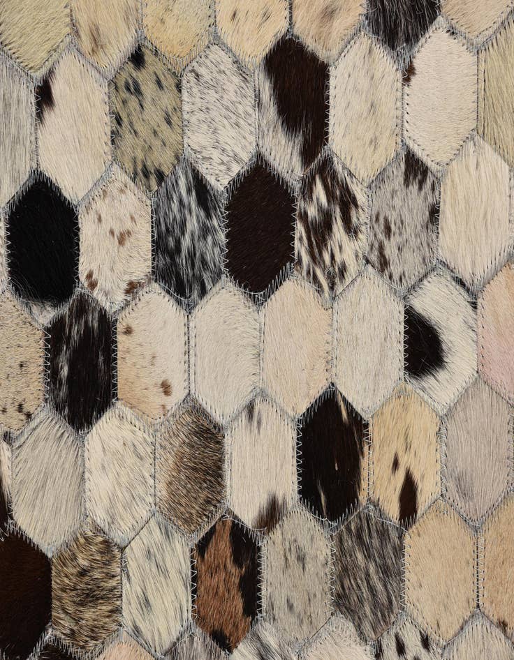 Detail image of  5' 1 x 8' Cowhide Leather Rug