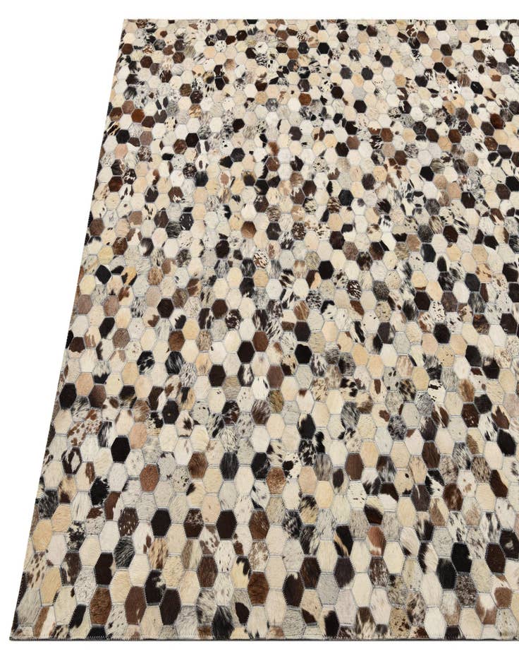 Detail image of  5' 2 x 8' Cowhide Leather Rug