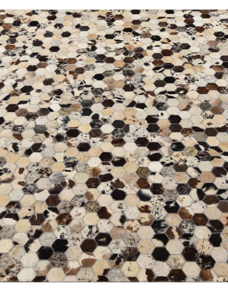Detail image of  5' 2 x 8' Cowhide Leather Rug