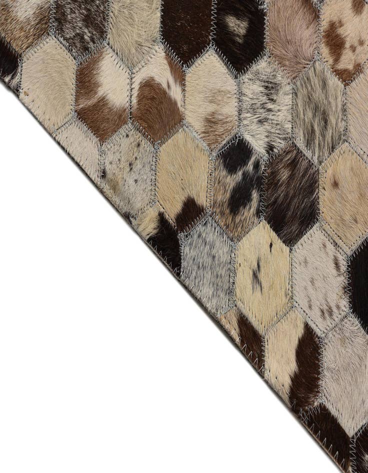 Detail image of  5' 2 x 8' Cowhide Leather Rug