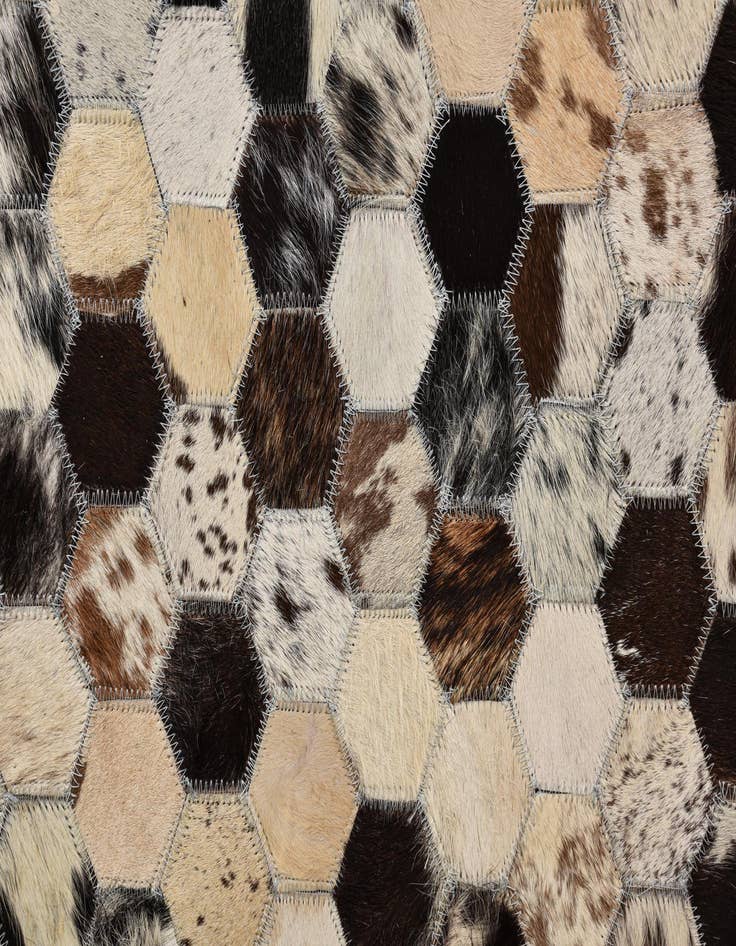 Detail image of  5' 2 x 8' Cowhide Leather Rug