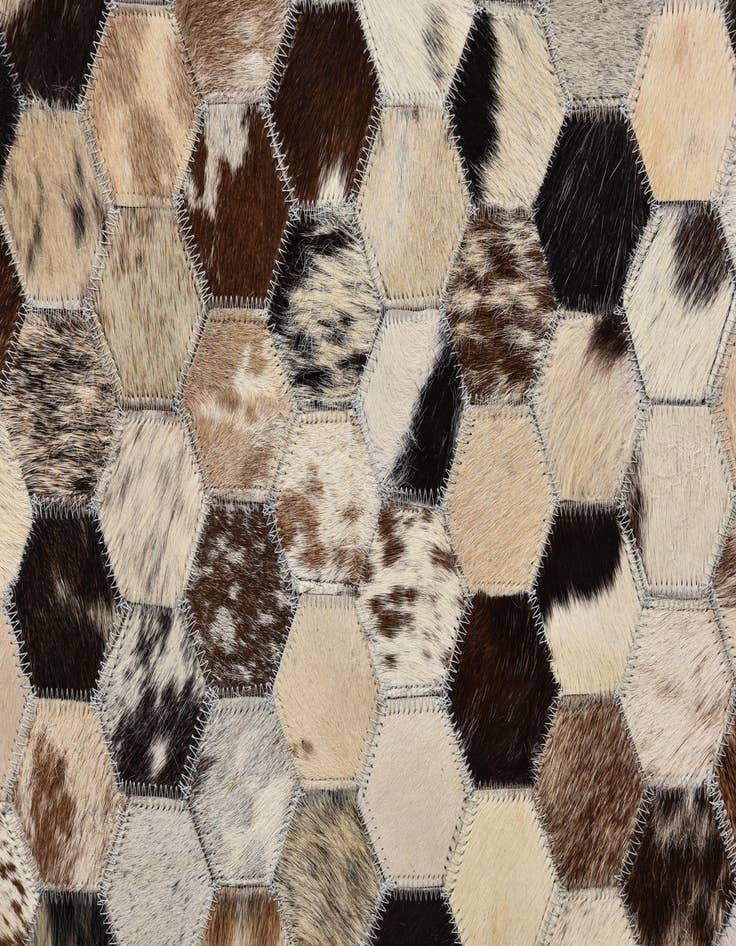 Detail image of  5' 2 x 8' Cowhide Leather Rug