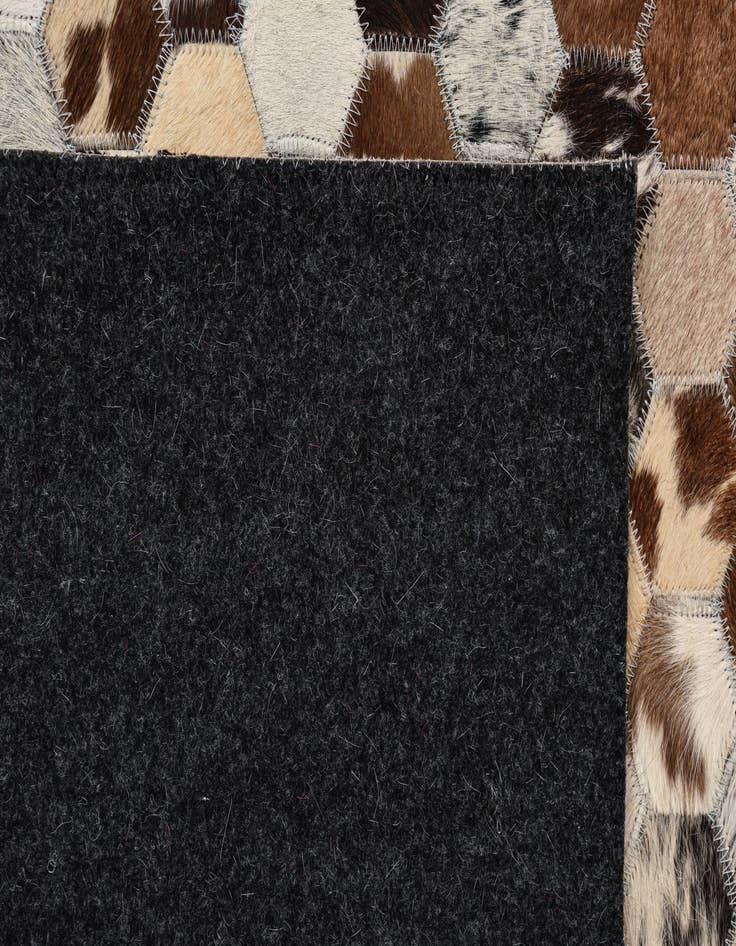 Detail image of  5' 2 x 8' Cowhide Leather Rug