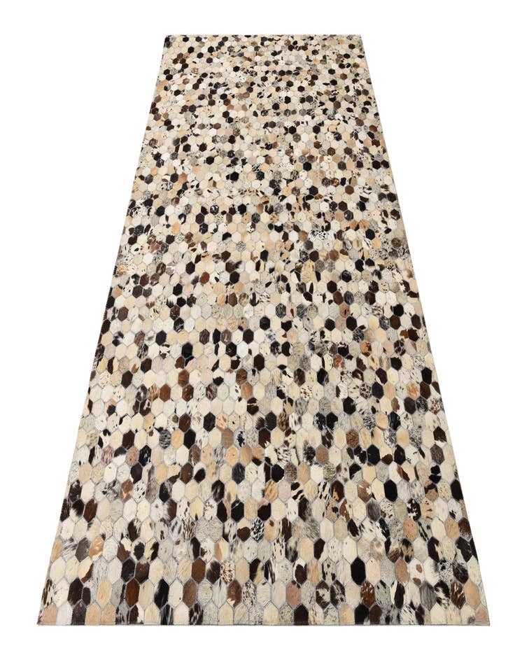 Detail image of  5' 1 x 8' Cowhide Leather Rug