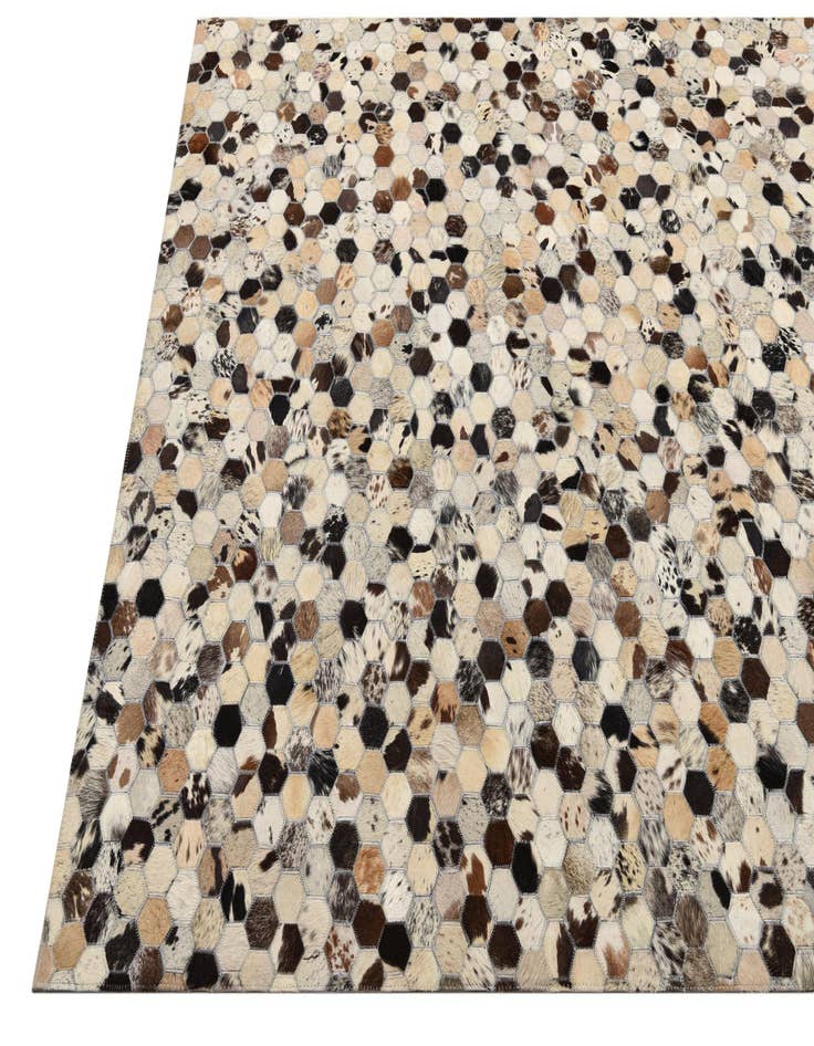 Detail image of  5' 1 x 8' Cowhide Leather Rug