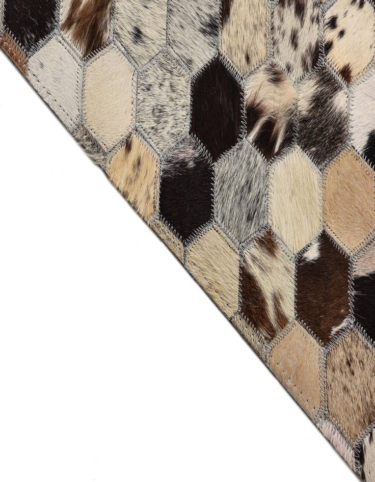Detail image of  5' 1 x 8' Cowhide Leather Rug