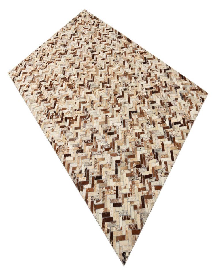 Detail image of  5' x 7' 8 Cowhide Leather Rug