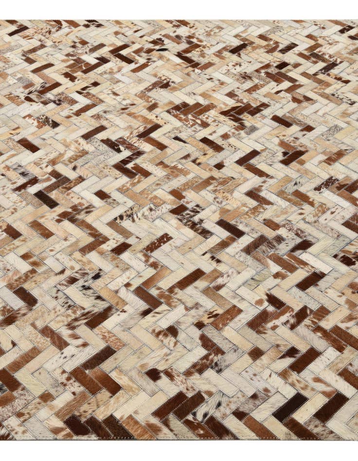 Detail image of  5' x 7' 8 Cowhide Leather Rug