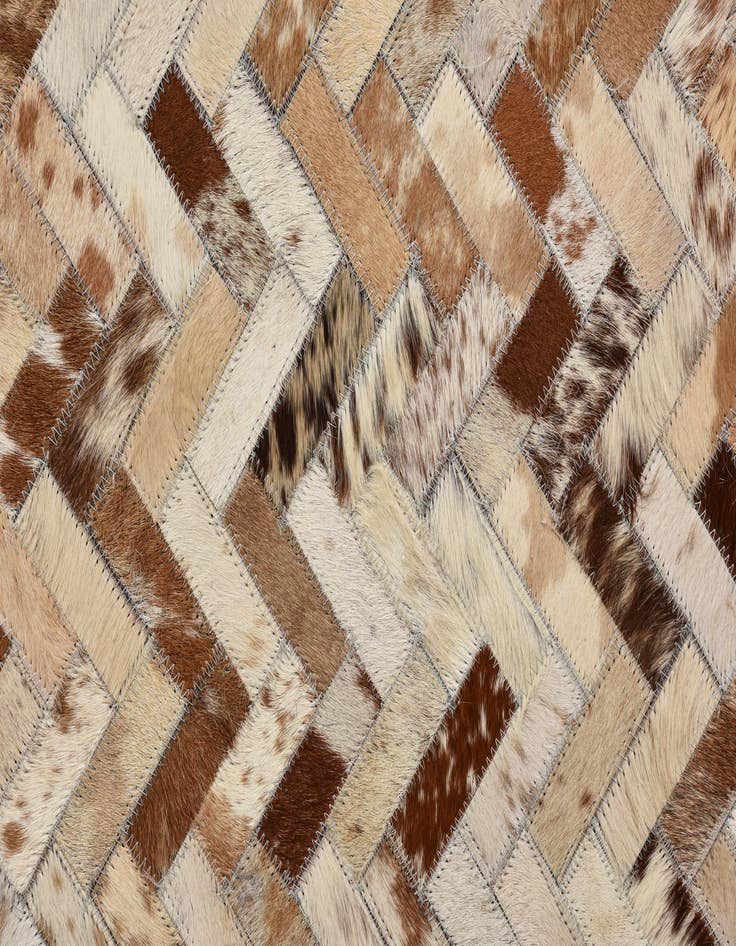 Detail image of  5' x 7' 8 Cowhide Leather Rug