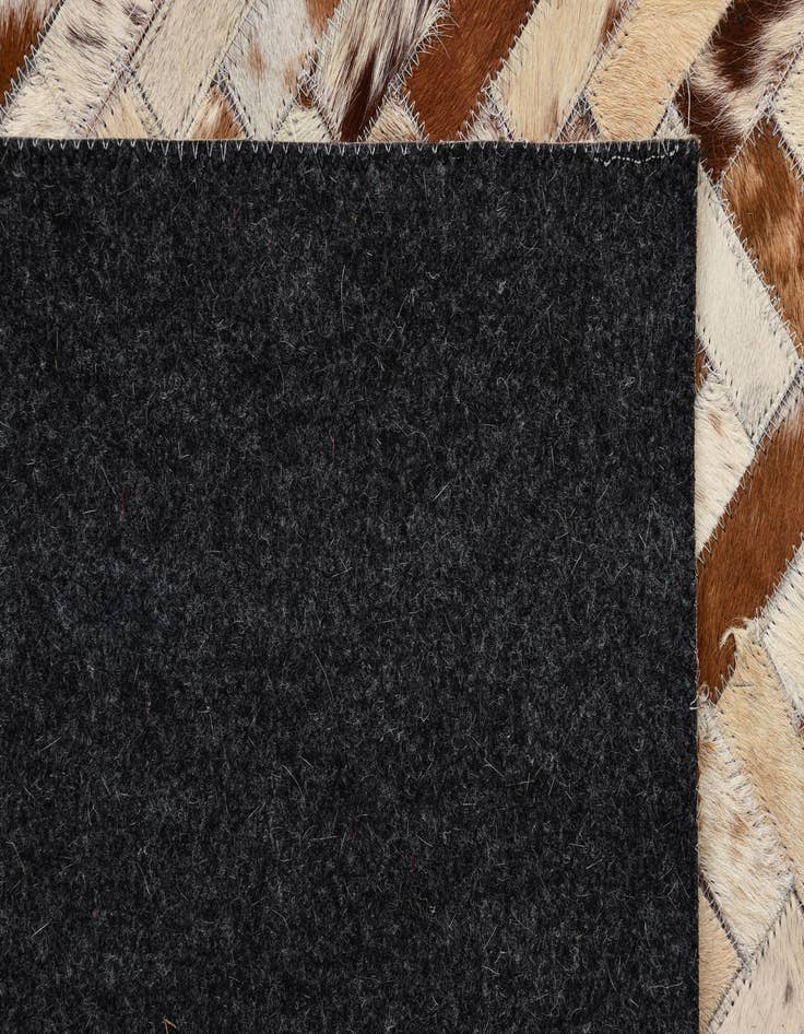 Detail image of  5' x 7' 8 Cowhide Leather Rug
