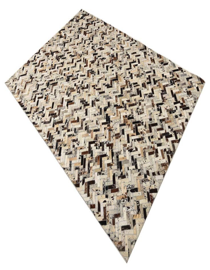Detail image of  5' 1 x 7' 7 Cowhide Leather Rug