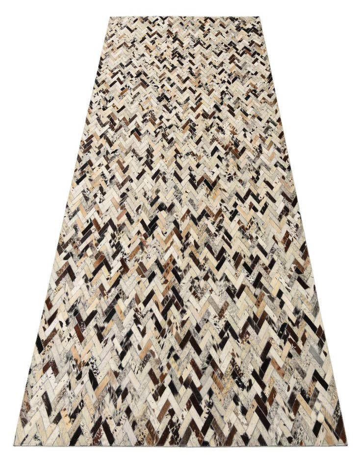 Detail image of  5' 1 x 7' 7 Cowhide Leather Rug