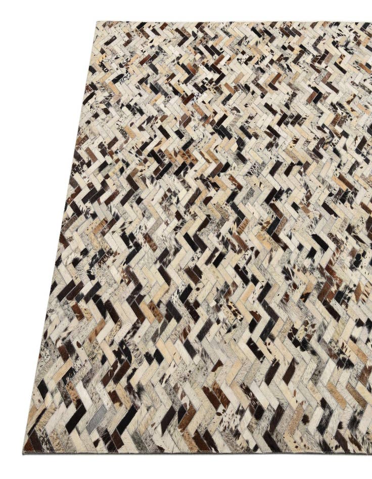 Detail image of  5' 1 x 7' 7 Cowhide Leather Rug