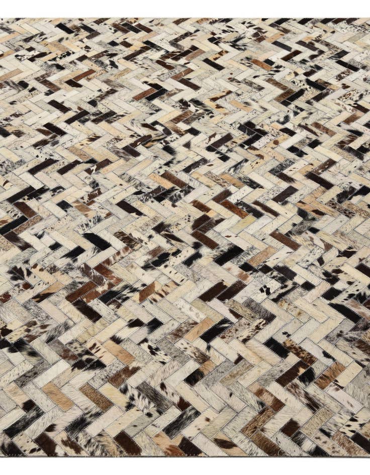 Detail image of  5' 1 x 7' 7 Cowhide Leather Rug