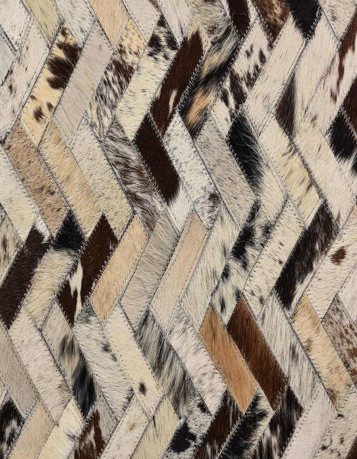 Detail image of  5' 1 x 7' 7 Cowhide Leather Rug