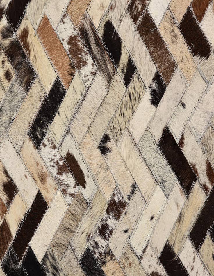 Detail image of  5' 1 x 7' 7 Cowhide Leather Rug